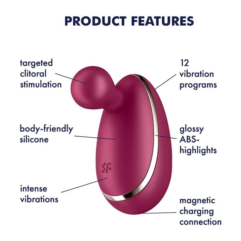 Galingas taškinis vibratorius, klitorio stimuliatorius, itin moteriškas sekso žaislas, atsparus vandeniui, pakraunamas USB - Satisfyer Spot On 1 Lay-on Vibrator