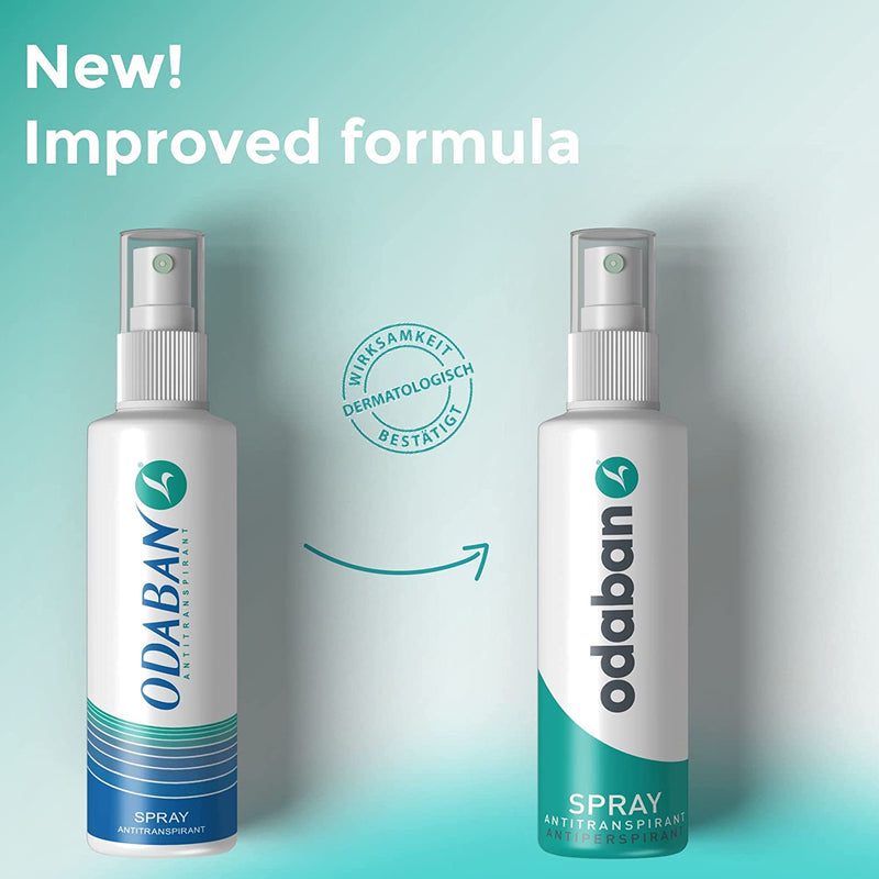 ODABAN Purškiamas Antiperspirantas nuo Prakaitavimo ir nemalonaus prakaito kvapo, tinka jautriai odai, vyrams ir moterims