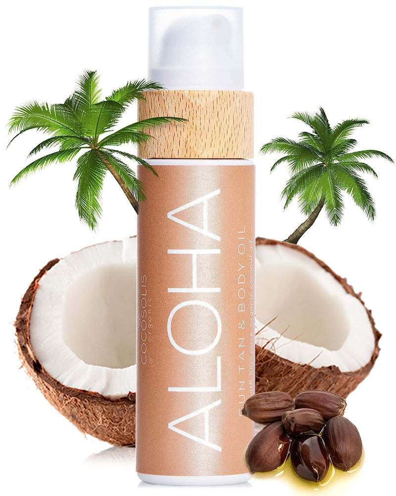 COCOSOLIS Organiškas Kokosų Įdegio Aliejus Kūnui ALOHA tanning oil, įdegiui saulėje ir soliariume