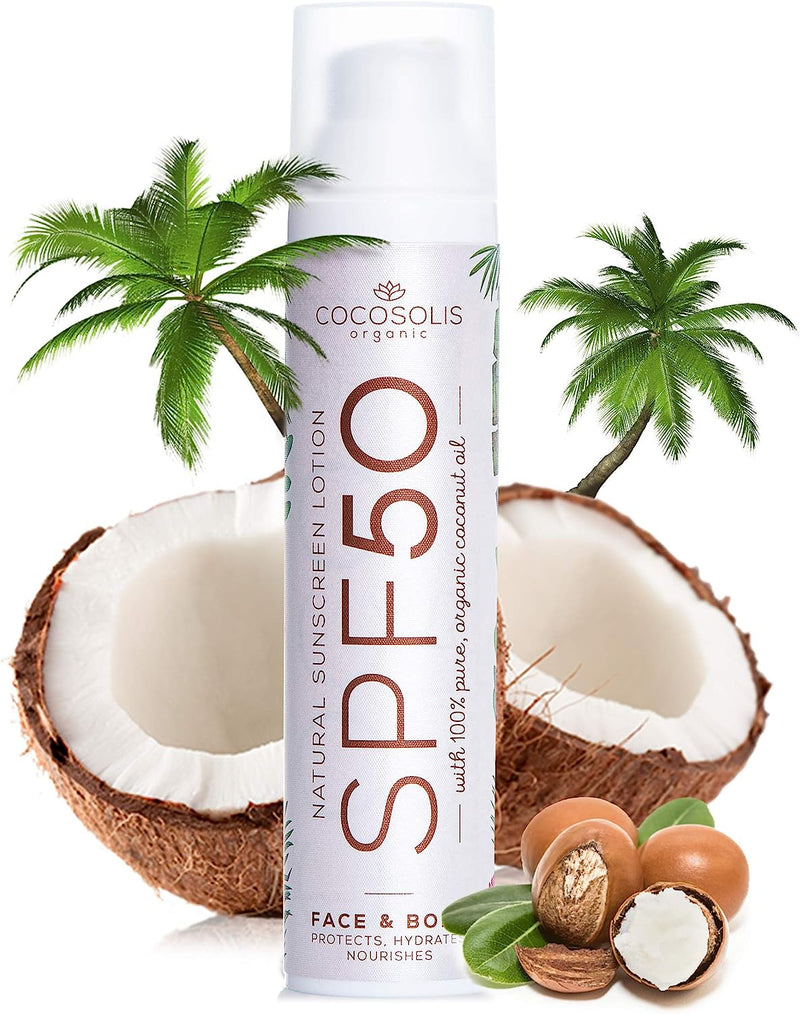 COCOSOLIS Natūralus Apsauginis Losjonas nuo Saulės SPF 50 sunscreen lotion