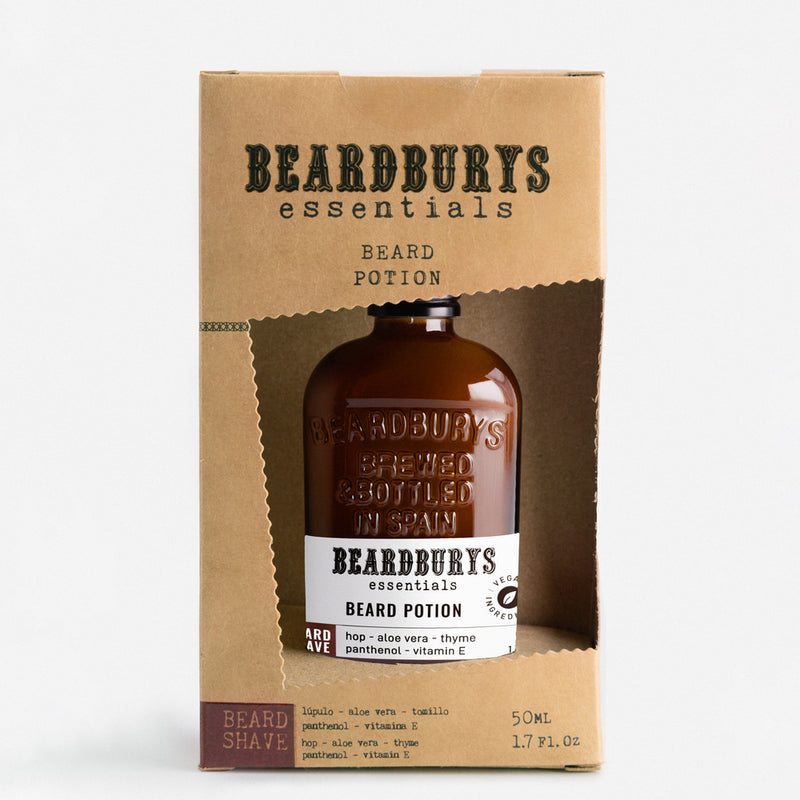 Beardburys Essentials Beard Potion, Maitinamasis Barzdos Kremas - Eliksyras, vyriška kosmetika po skutimosi, barzdos aliejus, barzdos kremas, drėkinantis barzdos eliksyras, barzdos putos, barzdos gelis