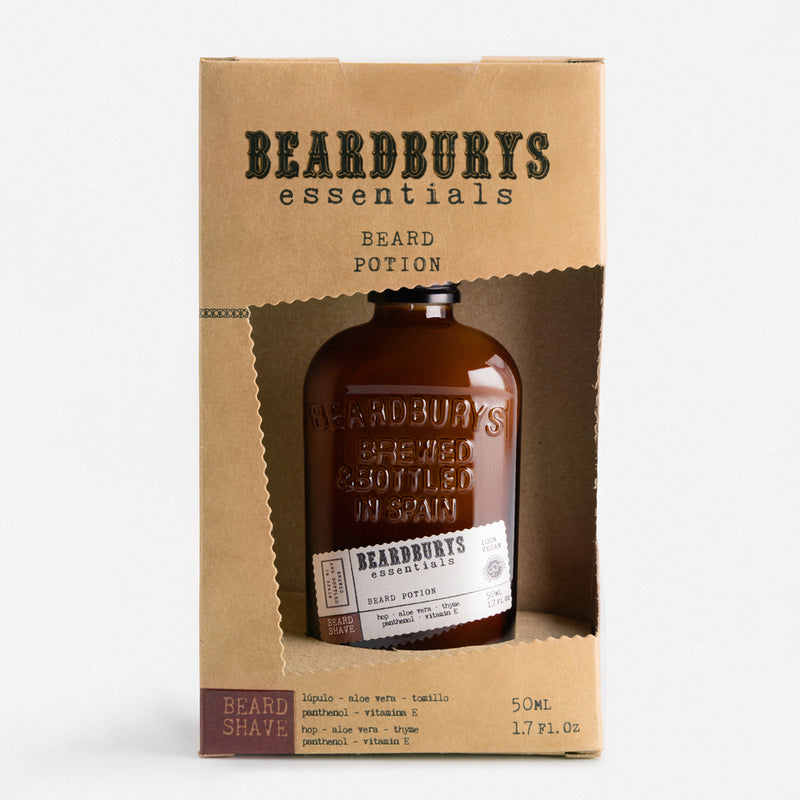 Beardburys Essentials Beard Potion, Maitinamasis Barzdos Kremas - Eliksyras, vyriška kosmetika po skutimosi, barzdos aliejus, barzdos kremas, drėkinantis barzdos eliksyras, barzdos putos, barzdos gelis