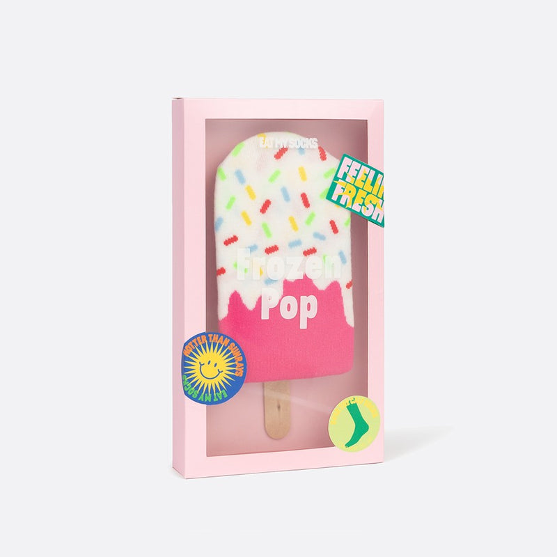 EAT MY SOCKS Frozen Pop Strawberry, Kojinės Braškiniai Ledai ant pagaliuko, žaismingos spalvotos kojinės, Originali dovana vyrams, moterims, vaikams ir paaugliams, universalus dydis, vaisinių ledų formos kojinės