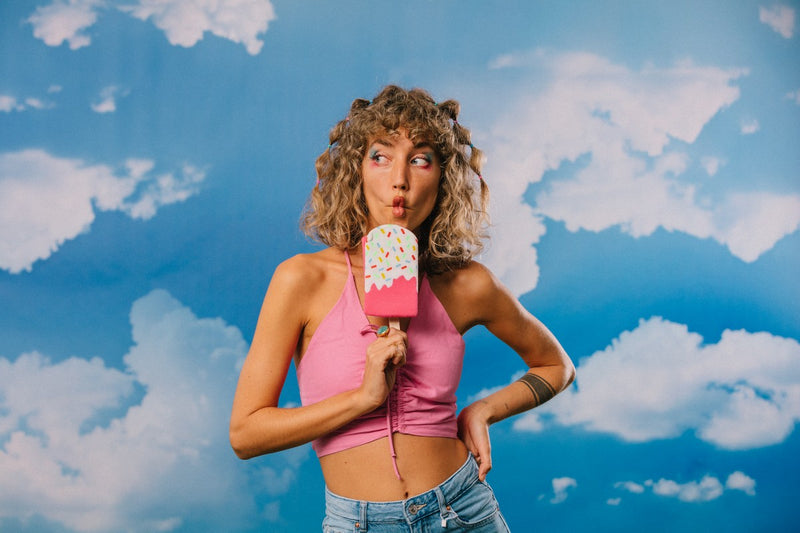 EAT MY SOCKS Frozen Pop Strawberry, Kojinės Braškiniai Ledai ant pagaliuko, žaismingos spalvotos kojinės, Originali dovana vyrams, moterims, vaikams ir paaugliams, universalus dydis, vaisinių ledų formos kojinės