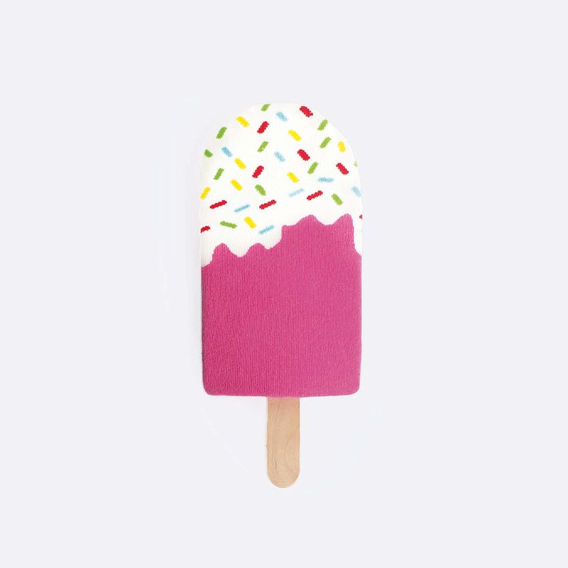 EAT MY SOCKS Frozen Pop Strawberry, Kojinės Braškiniai Ledai ant pagaliuko, žaismingos spalvotos kojinės, Originali dovana vyrams, moterims, vaikams ir paaugliams, universalus dydis, vaisinių ledų formos kojinės