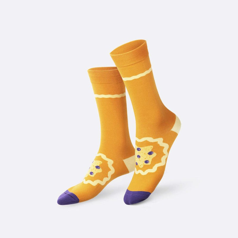 Kojinės blynų pyragas, žaismingos spalvotos kojinės, Originali dovana vyrams, moterims, vaikams ir paaugliams, universalus dydis, amerikietiškų blynelių formos kojinės  - EAT MY SOCKS Todd’s Pancakes