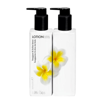 Kinetics - Parfumuotas Rankų ir Kūno Losjonas su Frangipani Žiedais ir Sicilijos Citrina, HAND AND BODY LOTION FRANGIPANI & SICILIAN LEMON