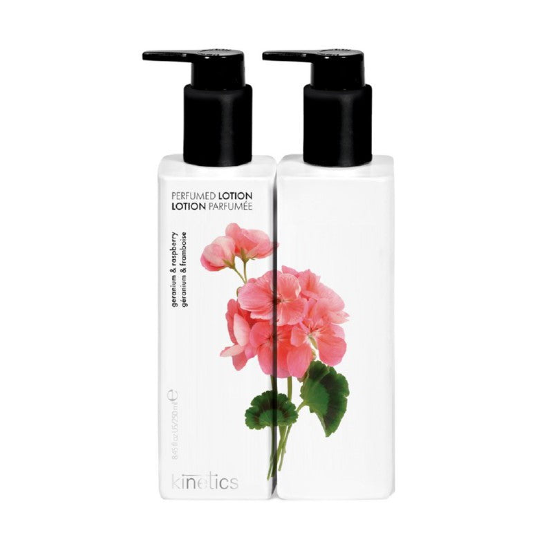 Kinetics - Parfumuotas Rankų ir Kūno Losjonas su Geranija ir Avietėmis, HAND AND BODY LOTION GERANIUM & RASPBERRY