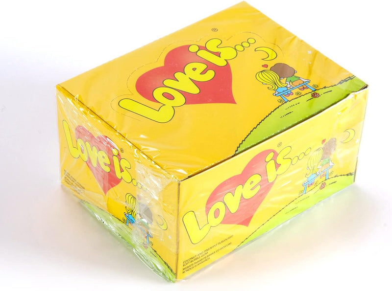 LOVE IS Coconut & Pineapple Flavored Bubble Gum 1 BOX 4,2g x 100pcs, Sweet Gift