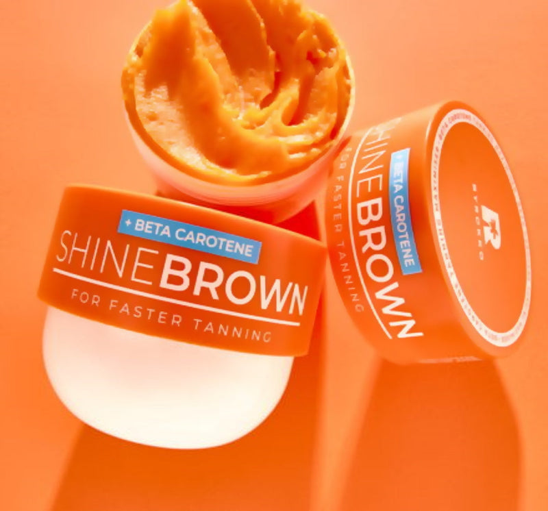 BYROKKO SHINE BROWN Morkų Įdegio Kremas su Beta Karotenu 210ml, Beta Carotene tanning cream