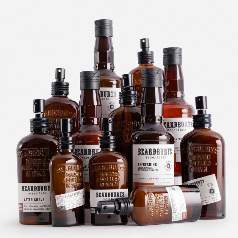 Beardburys Essential Shapoo SET for Men, Plaukų Priežiūros Priemonių Rinkinys 4in1, vyriškas plaukų šampūnas, vyriškas plaukų kondicionierius viename, vyriškas kondicionierius, veganiškas šampūnas, šampūnas vyrams, vyriškas šampūnas, šampūnas storiems plaukams, šampūnas žiliems plaukams, šampūnas nuo pleiskanų