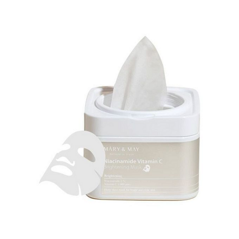 Mary&May - Niacinamide Vitamin C Brightening Mask - 30vnt lakštinių kaukių rinkinys grozioplanas.lt