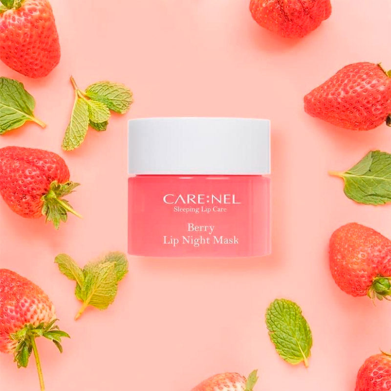 CARENEL Lip Night Mask Apricot, Berry lip mask, Lime lip mask, Pomegranate lip mask, Naktinė lūpų kaukė su abrikosais, šveičiamoji lūpų kaukė, naktinė lūpų kaukė su miško uogomis, naktinė lūpų kaukė su laimu, lūpų balzamas su miško uogomis, vaisių skonio lūpų balzamas