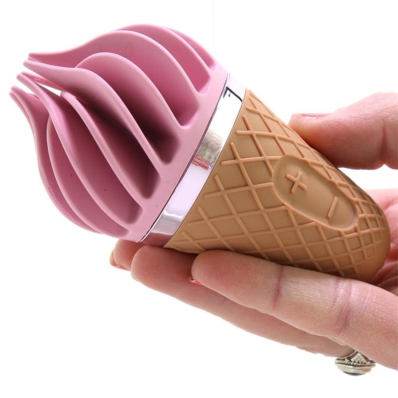 Ledų formos klitorio stimuliatorius, moteriškas vibratorius, sekso žaislai suaugusiems - Satisfyer Sweet Treat Spinnator Ice Cream Clitoral Stimulator