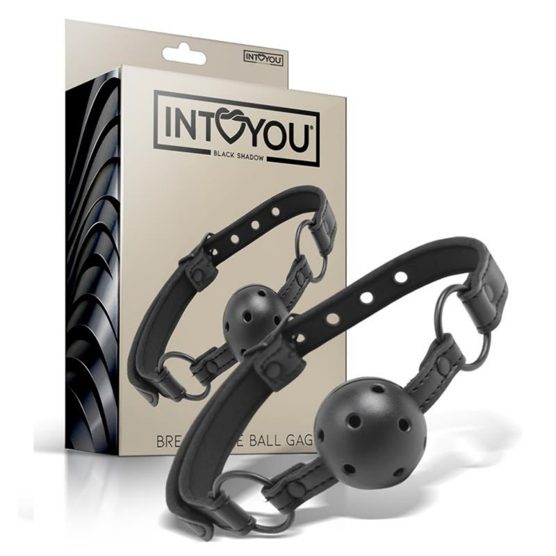 Kvėpuojantis burnos kaištis BDSM aksesuaras sekso žaidimams Vyrams ir Moterims - IntoYou BLACK SHADOW