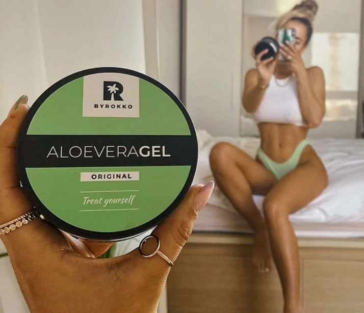 BYROKKO Aloe Vera drėkinamasis gelis po deginimosi, vėsinantis efektas, apsauga nuo nudegimų saulėje