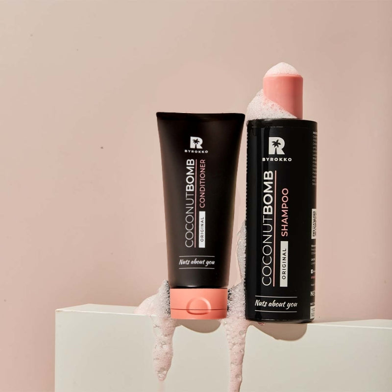 BYROKKO Coconut Bomb Shampoo - Maitinantis šampūnas su Kokosų aliejumi sausiems ir pažeistiems plaukams