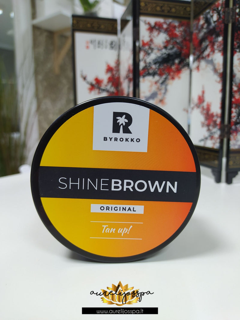 Shine Brown Soliariumo kremas įdegio akseleratorius - BYROKKO