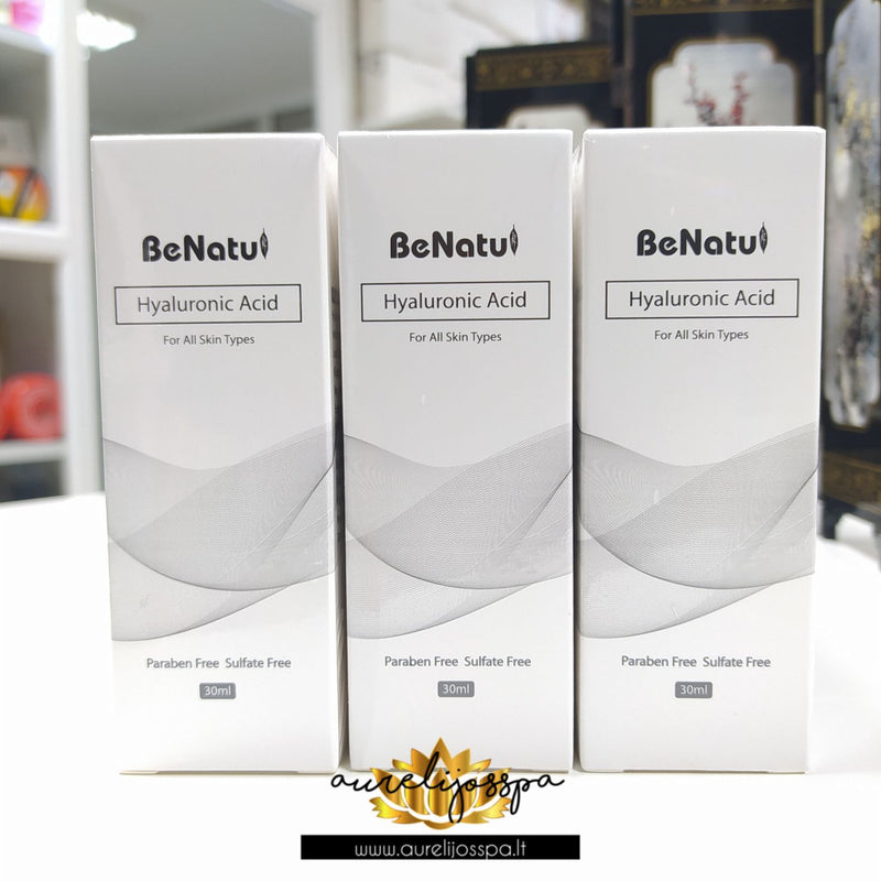 Drėkinantis veido serumas su Hialurono rūgštimi - BeNatu