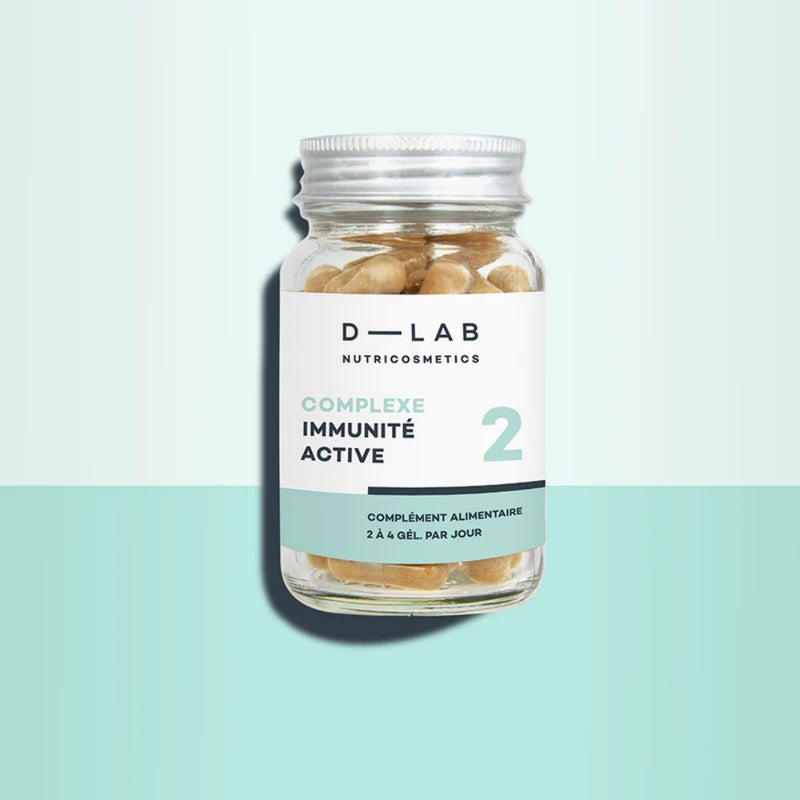 Maisto papildai imunitetui stiprinti, stimuliuoja medžiagų apykaitą ir mažina nuovargį -  D-Lab Nutricosmetics COMPLEXE IMMUNITE ACTIVE