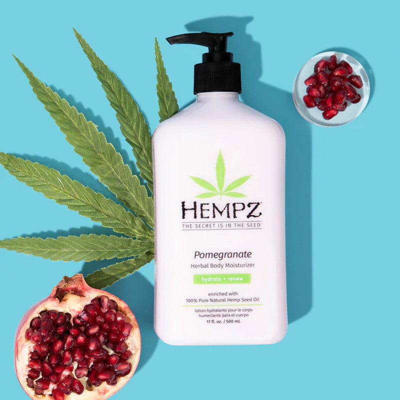 Hempz Drėkinantis kūno kremas su Granatų vaisių ekstraktu ir Kanapių aliejumi sausai odai - Original Pomegranate Herbal Body Moisturizer Body Lotion