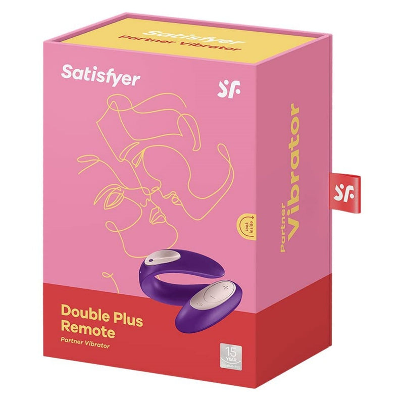 Porų vibratorius su nuotolinio valdymo pultu leis pagreitinti ir atitolinti orgazmą - Satisfyer Double Plus Remote Partner Vibrator