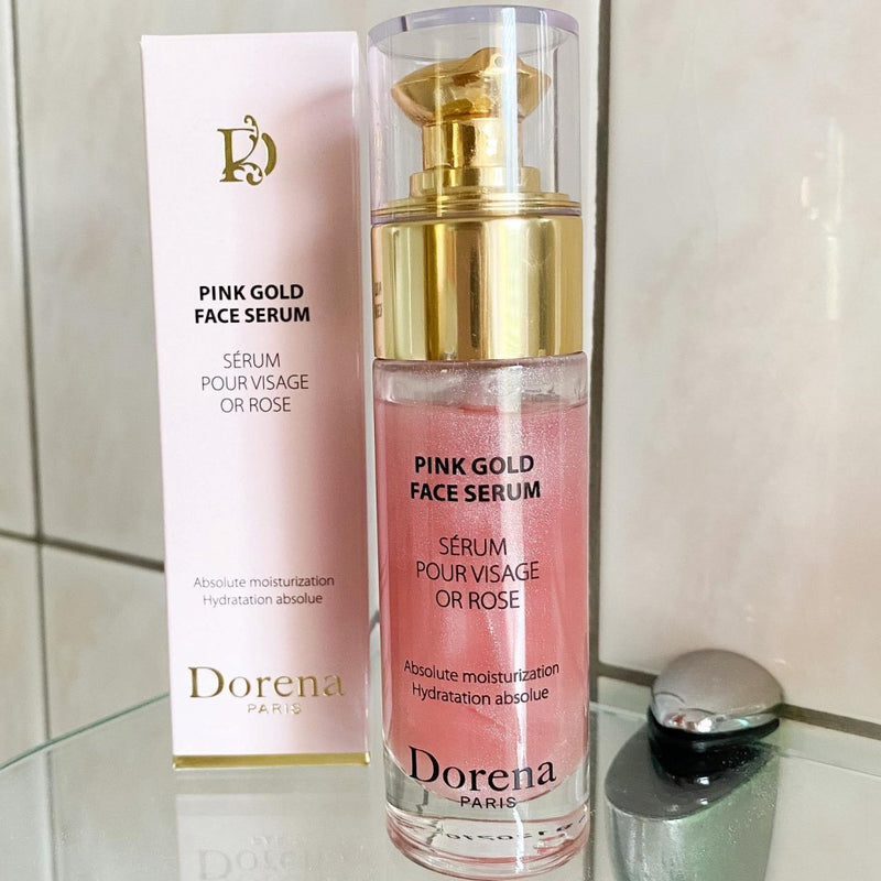 Rožinio Aukso Drėkinamasis Veido Serumas sausai odai - Dorena Paris Cosmetics