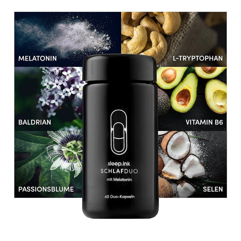 Kapsulės miegui gerinti su Melatoninu - Maisto papildas - Sleep.ink