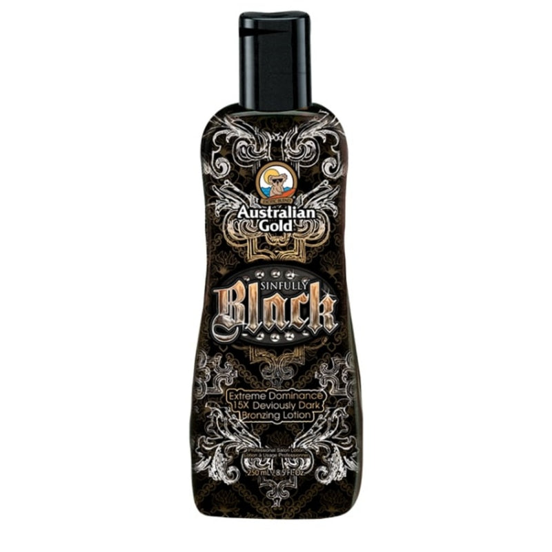 Soliariumo įdegio kremas Australian Gold SINFULLY BLACK 250ml su 15x natūraliais momentiniais bronzantais