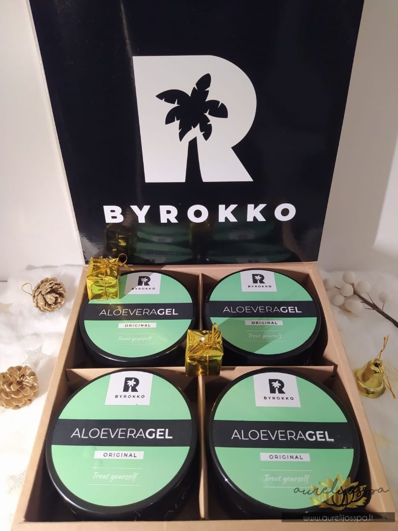 Aloe Vera Drėkinamasis gelis po deginimosi rinkinys-dovana - BYROKKO