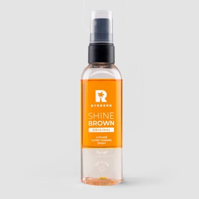 BYROKKO Shine Brown 2 phase super tanning spray Purškiamas Įdegio aliejus su Hialuronu