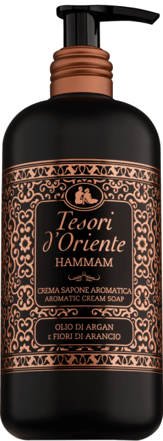 Tesori d'Oriente HAMMAM Aromatic Liquid Soap, Skystas Rankų Muilas, kvepiantis rankų muilas, kvepiantis muilas, rytietiškas muilas, rankų muilas su eteriniais aliejais, aromatinis skystas muilas